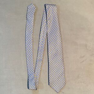 Alain Figaret Blue and Yellow Horsebit Tie